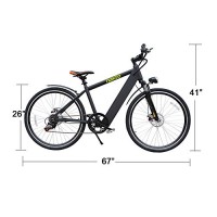 MOUNTAIN ELECTRIC BIKE 26" 300W 6 Speed SHIMANO Gear with Large Capacity 36V 10A Lithium Battery - B07CG48GZW